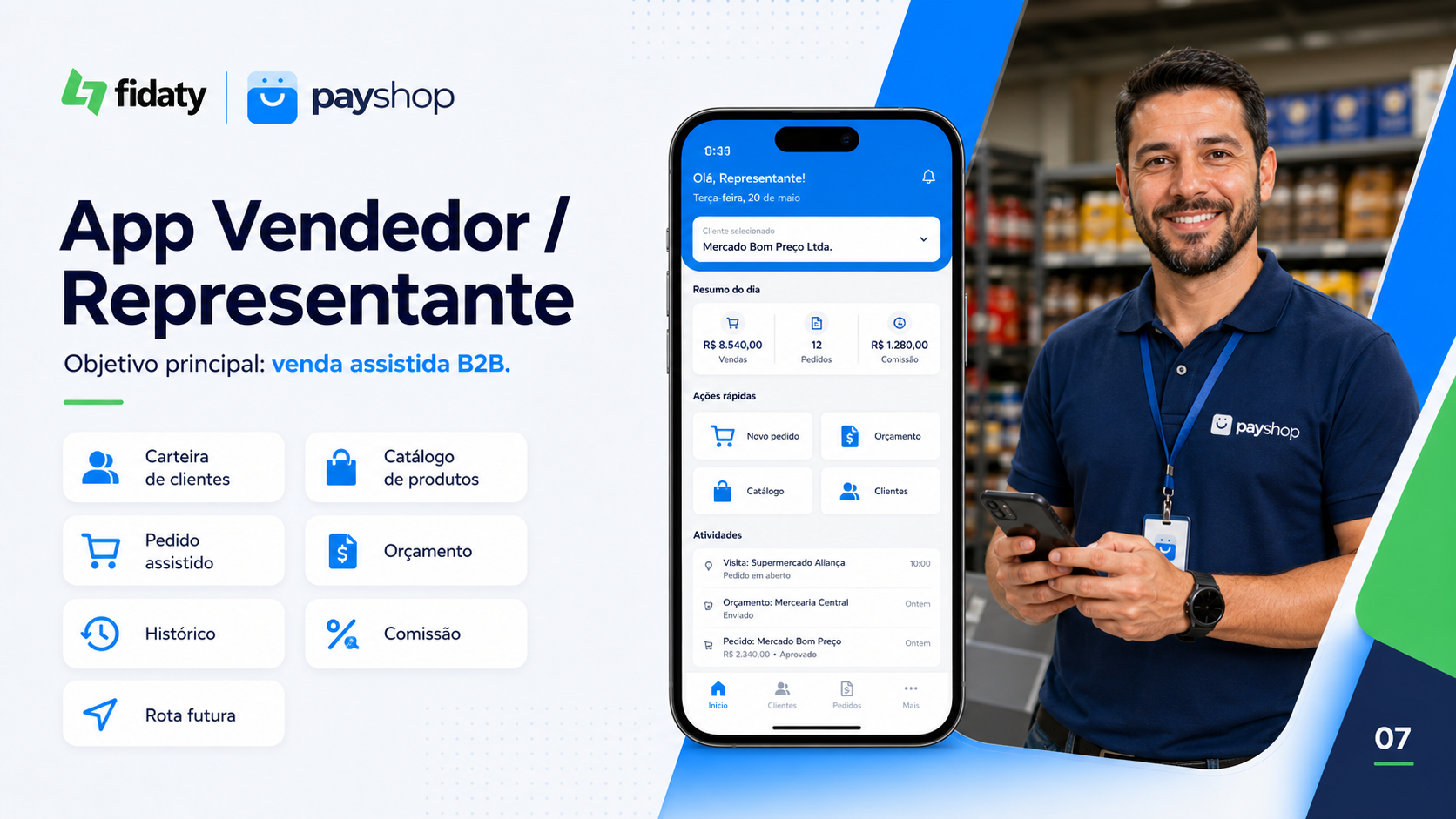 Mockup App Vendedor / Representante