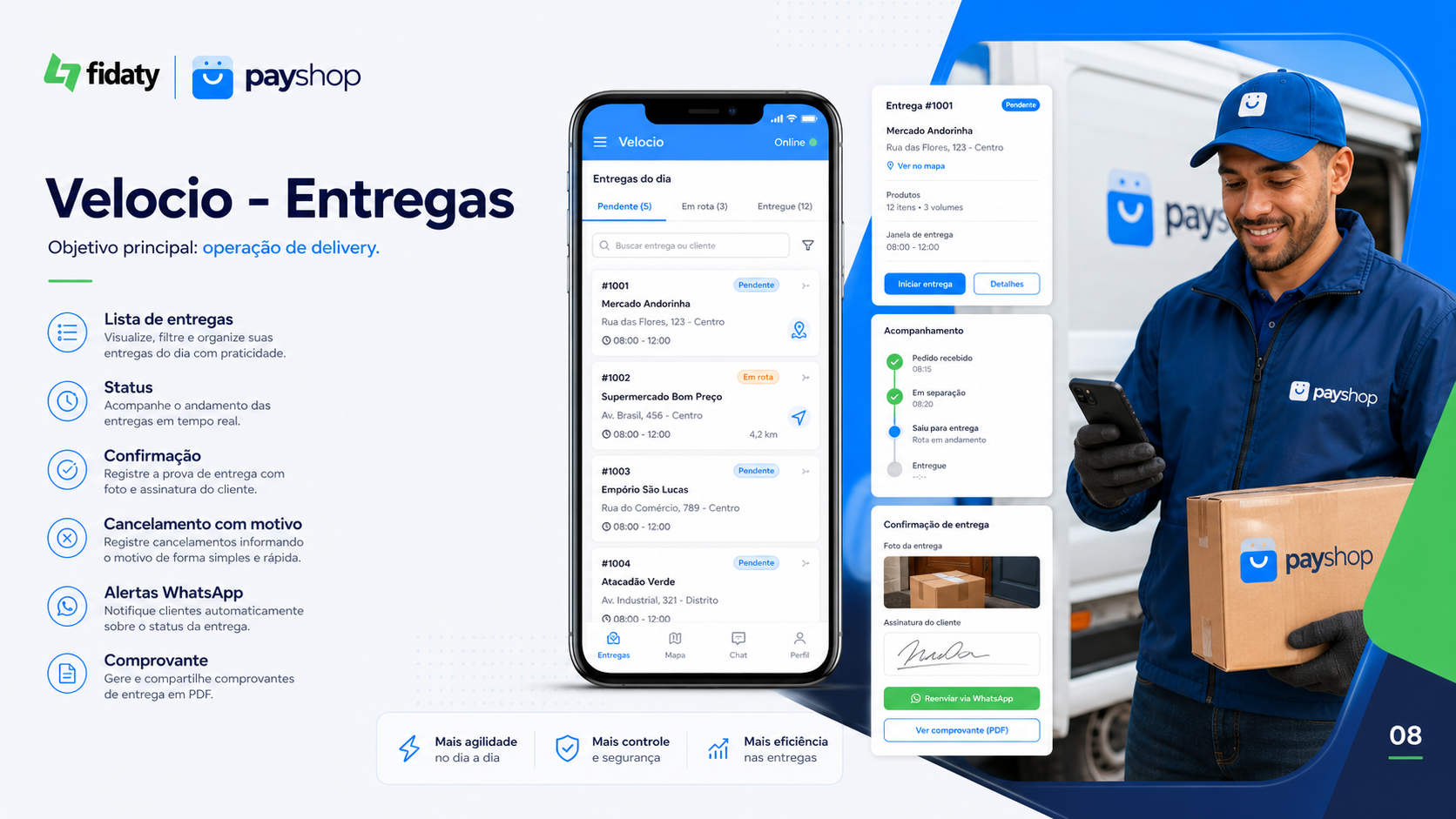 Mockup Velocio — Entregas